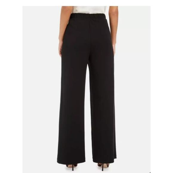 New NWT Adrianna Papell Knit Crepe‎ Drape Front Pants Black US Size 16 - Picture 2 of 10